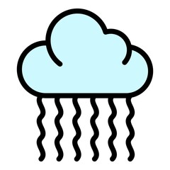 Wall Mural - heavy rain icon. outline heavy rain vector icon color flat isolated