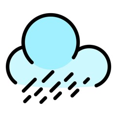 Wall Mural - drizzle day icon. outline drizzle day vector icon color flat isolated