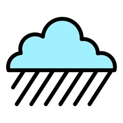 Wall Mural - season raining sky icon. outline season raining sky vector icon color flat isolated