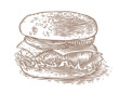 Drawing of burger
