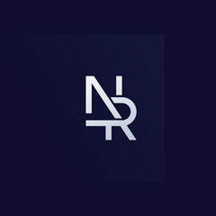 Poster - NR letters, monogram logo design