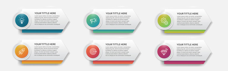 Steps business infographic timeline template design