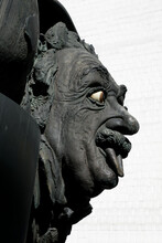 Ulm, Germany: Albert Einstein Monument. Ulm Is The Birthplace Of The Famous Physicist.