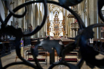 Augsburg, Germany: St. Ulrich and Afra is a Catholic church and papal basilica. It is one of the last large late Gothic church buildings in Swabia. 