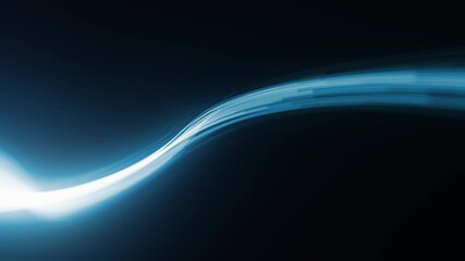Wall Mural - abstract swirling light strings particles background loop/ 4k animation of an abstract technology ba