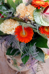 Fotomurales - Bpuquet of flowers with gerberas and carnations.
