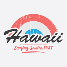 Vector Illustration Of Letter Graphic. HAWAII, Perfect For Designing T-shirts, Shirts, Hoodies Etc.