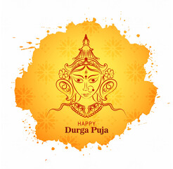 Indian festival happy durga pooja card background