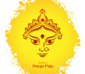 Happy durga pooja indian festival card for splash background