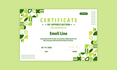 green geometric certificate