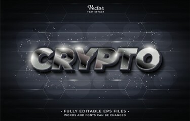 Wall Mural - crypto currency text effect editable eps cc