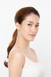 © kitthanes  - Beautiful young asian woman with clean fresh skin on white background, Face care, Facial treatment, Cosmetology, beauty and spa, Asian women portrait.