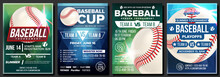 Baseball Sport Promotional Flyer Poster Vector. 