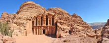 Ad Deir - Monumental Building Carved Out Of Rock In The Ancient Jordanian City Of Petra Called Monastery