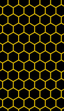Black And Yellow Pattern With Honeycomb