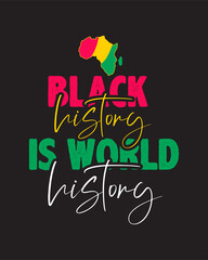 black history month t-shirt design.