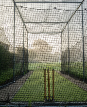 Empty Cricket Nets At Dawn