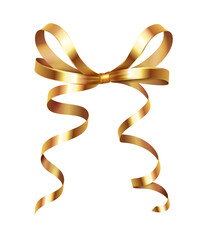 Poster - Golden Bow Ribbon Composition