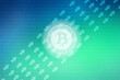© renjith - 2d rendering bitcoin sign with graph background