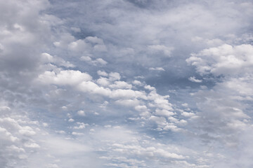 beautiful sky with fluffy clouds formation