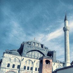 Wall Mural - Istanbul, Turkey - April 2014: Kilic Ali Pasa Mosque at Tophane district. Kilic Ali Pasha mosque complex designed and built between 1580 and 1587 by Mimar Sinan.