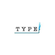 Flat Letter Mark Design TYPE Fur Write Logo Design