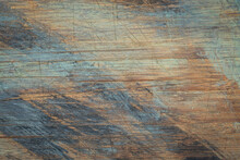 Rustic Scratched Cutting Board With Grunge Painting