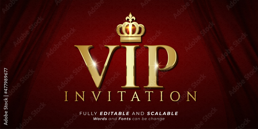 VIP text effect, Editable three dimension text style