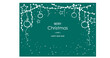 © anastasiya - Merry Christmas and Happy New Year background. Festive vector illustration with white text and snowflakes, garland and decorations on a green background. Decorative greeting banner.