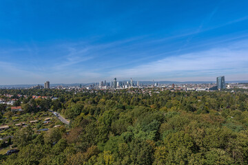 Wall Mural - View of the Frankfurt skyline from the Goetheturm viewpoint, Hesse, Germany