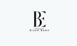 BE EB B E abstract vector logo monogram template