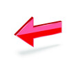 © natalushka - Red arrow isolated on a white background. 3d rendering