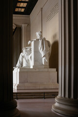 Wall Mural - Statue of Abraham Lincoln in Lincoln Memorial - Washington DC United States of America