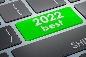 Canvas Print - 2022 best button on keyboard, 3D rendering