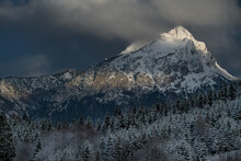 Beautiful Majestic Peak In Mala Fatra In Slovakia During A Frosty January
