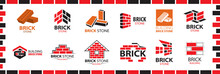 Vector Set Of Logos Brick Stones, Construction