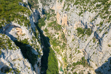 The Gorges Du Verdon Seen From Above In Europe, France, Provence Alpes Cote DAzur, Var, In Summer, On A Sunny Day.