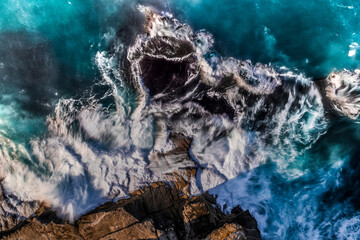 Wall Mural - Long Exposure Drone Photo of Bondi Beach