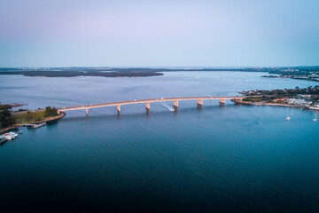 Wall Mural - Drone Shot of Captain Cook Bridge at Sunset