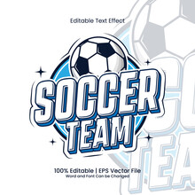 Editable Text Effect - Soccer Team Emblem Logo Vintage Style