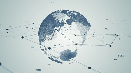 Fototapete - Global communication network concept. Digital transformation.