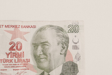 Wall Mural - Turkish currency, Turkish lira banknotes