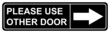 © koblizeek - Please use other door graphic icon, information label, notice text direction vector illustration