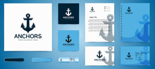 Anchor Icon Nautical Maritime Sea Ocean Boat Logo And Business Branding Template Designs Inspiration Isolated On White Background