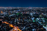 Fototapeta Miasto - 東京都 恵比寿ガーデンプレイスタワーからの夜景 南側