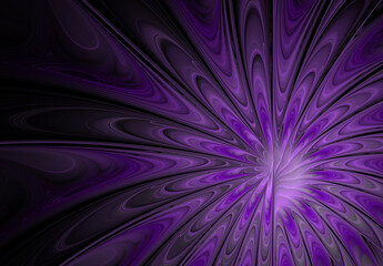 Wall Mural - Abstract fractal pattern on black background