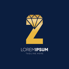 Wall Mural - Letter Z Diamond Logo Design Vector Icon Graphic Emblem Illustration