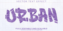 Graffiti Sketch Text Effect, Editable Spray And Street Text Style