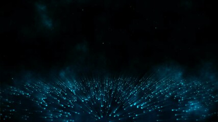 Wall Mural - Dark Blue Particles Field