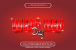 editable american holiday of wear red day text effect.Effective for promotional banner.logo text.typhography logo